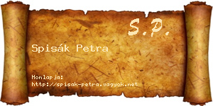 Spisák Petra névjegykártya